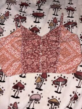 American Eagle Boho Hippie Crop Tank Size Medium